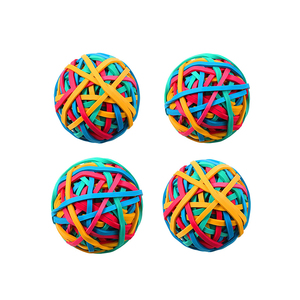 Banda de goma elástica colorida ecológica de alta calidad, fabricación de bucles, Bola de banda de goma de colores surtidos para oficina y hogar - Product Image 2
