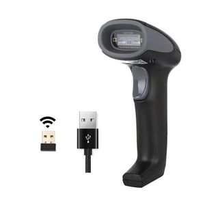 Escáner de código de barras USB inalámbrico 1D, pistola de escaneo de código de barras láser de mano para Android y Mac para la industria de supermercados en Stock - Product Image 1