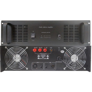Amplificador de 2000W de alta potencia de 100V con carcasa de metal Entrada y salida de fuente de audio de lugar público para centros comerciales