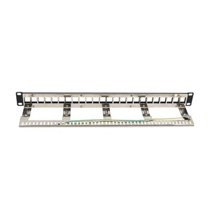 工厂供应24 STP端口Cat5e cat 6 Cat6a cat7 cat6配线架stp 24端口配线架
