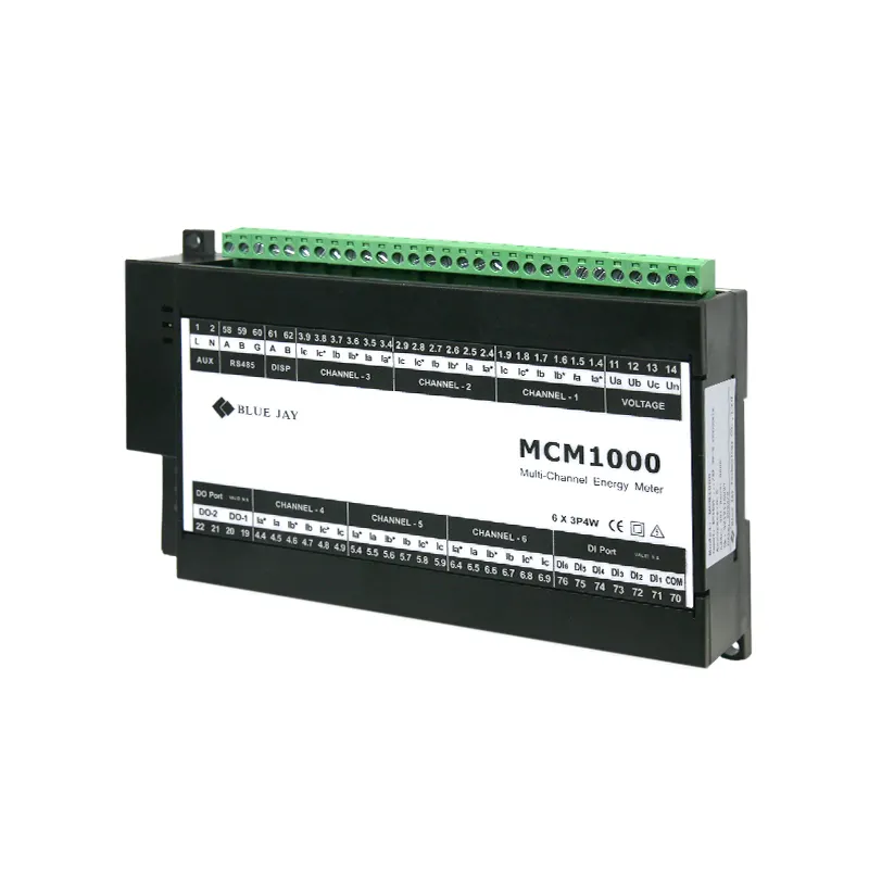 MCM1000/ MCM ، مقياس طاقة kwh للسكك الحديدية ac din ، شاشة طاقة ذكية لمقياس واط السكني ، مقياس طاقة سلكي 3 مراحل 4