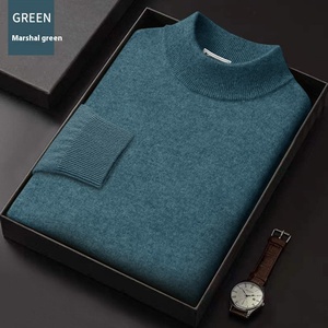 Áo len nam cao cấp mùa thu đông, cổ lọ nửa cao, đường may liền mạch, phong cách nhẹ nhàng sang trọng, size lớn - Product Image 4