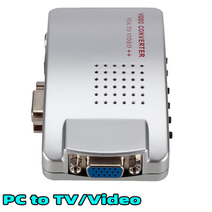 Fjgear VGA a AV RCA convertidor PC a TV Video convertidor VGA entrada RCA compuesto S-Video VGA adaptador de salida