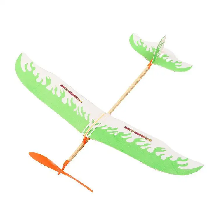 تعزيز طبعة DIY لغز رغوة EPP طائرة اليد رمي شريط مطاطي دوار نموذج طائرة للأطفال لعبة