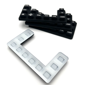 Teclado de membrana numérico de goma de silicona personalizado con interruptor de botón pulsador de color para servicios de corte - Product Image 2