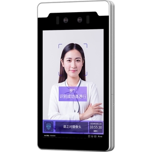 8インチ顔認識生体認証時間出席機顔認識端末USB温度測定アルミニウム合金 - Product Image 1