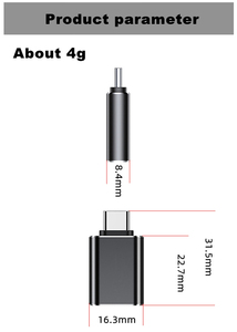 定制标志金属亮点Usb3.0母对c型公Otg适配器转换器usb-c Otg连接器Usb3.0至c型适配器 - Product Image 4