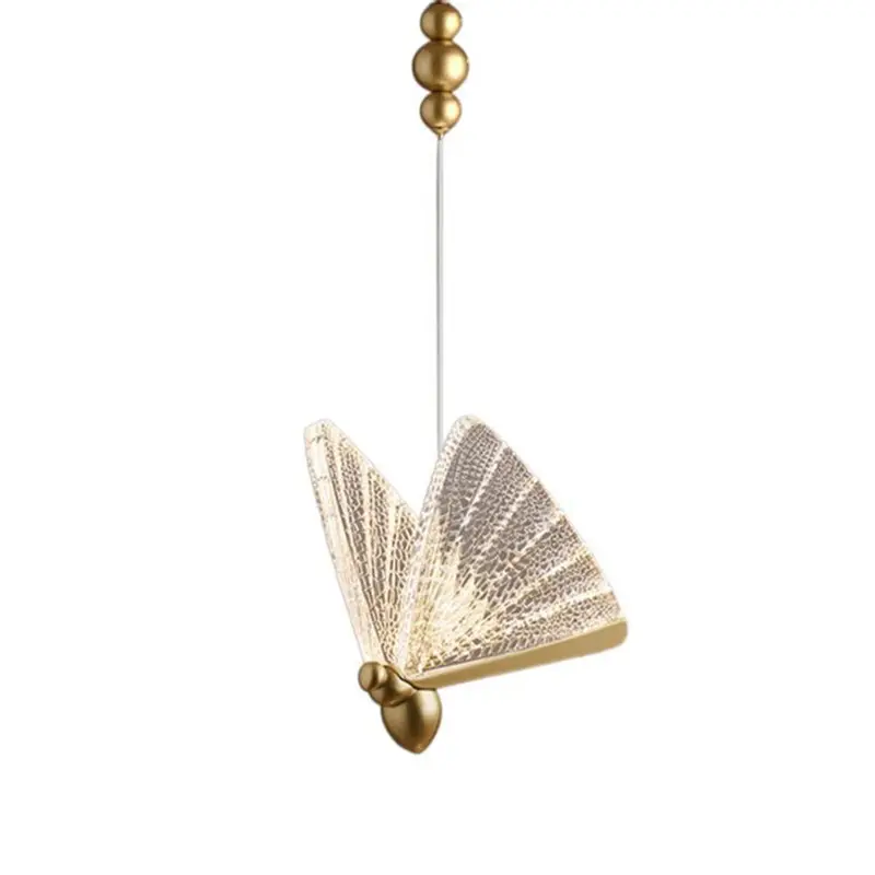 Lustre led pendente de borboleta, nórdico, luminária de cristal, luminária de teto para decoração, para casa, sala de estar, quarto