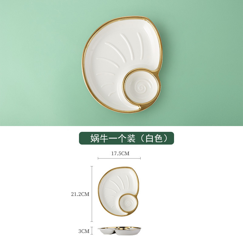 Plaque d'escargot blanc