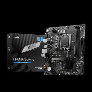 MSI B760M-E DDR5デスクトップゲーミングマザーボードは、Intel CPU 13490F/14400F/13400F LGA 1700をサポートMicroATXフォームファクターにあります - Product Image 1