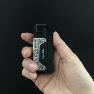 JIFENG JF-T314クラシックヴィンテージスタイルシガーギフトセットメタルエンボスカスタムシガーライター、パンチとカッターセット付きシガー愛 - Product Image 3