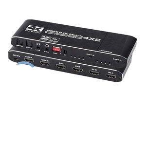Yeterli stok 2020 4K @ 60Hz Matrix 4x 2 anahtar ayırıcı destek HDCP 2.2 IR uzaktan kumanda anahtarı 4x2 Spdif 4K 4x2 matris anahtarı - Product Image 1