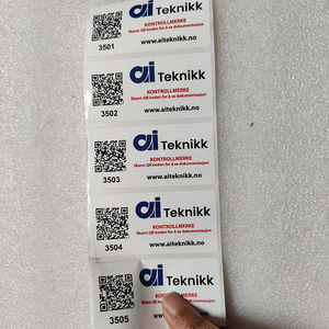 Sicherheit benutzer definierte einzigartige Code QR-Aufkleber