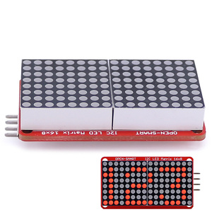 OPEN-SMART 0.8 "pollici 16x8 I2C LED modulo Display a matrice di punti rosso LED per Arduino