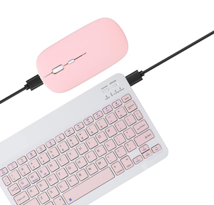 Mini teclado y ratón coloridos recargables combinados teclado y ratón inalámbricos simples para móviles