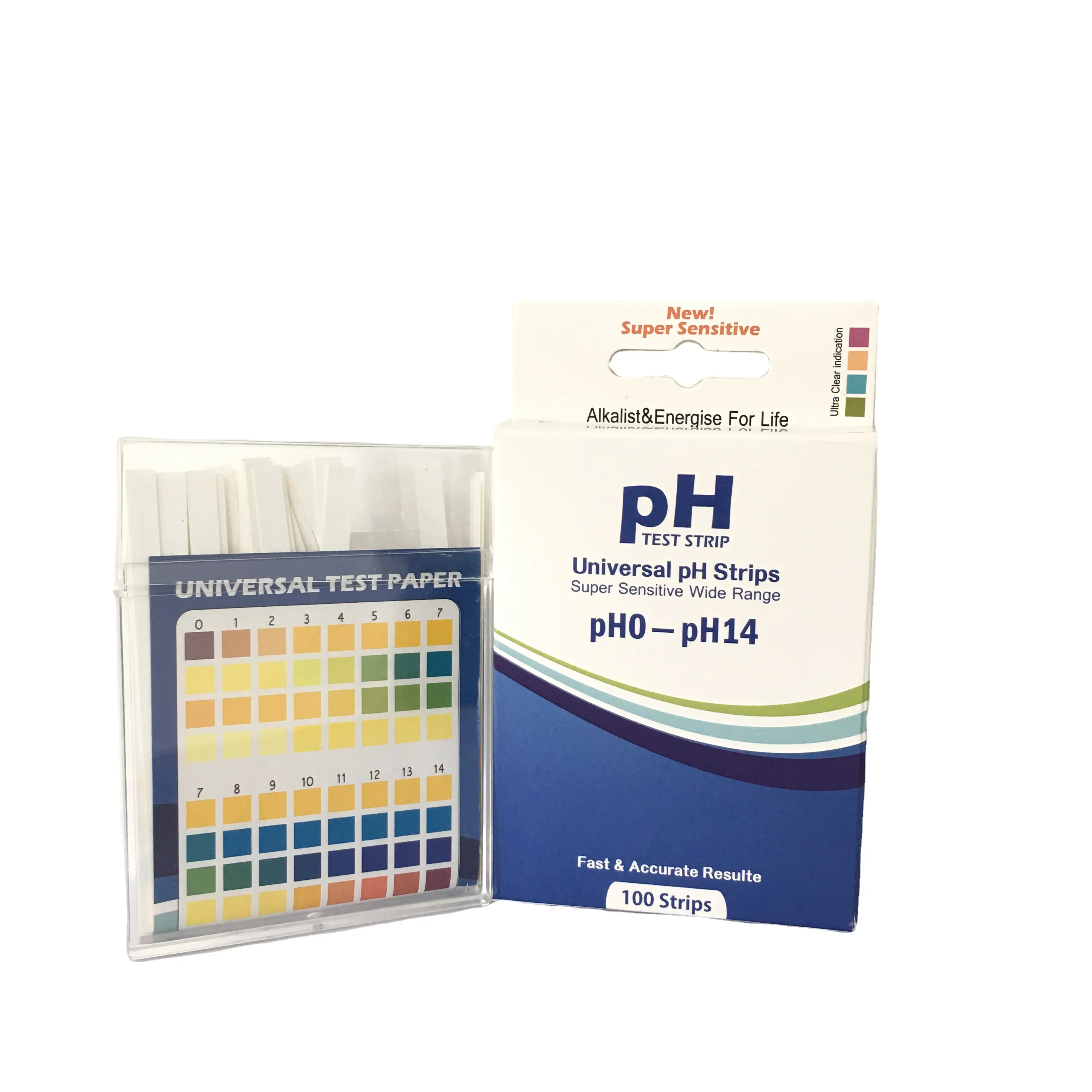 Tiras de prueba de pH0-14, papel de prueba universal con indicador de ph