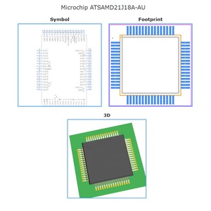 Microchip Atmel MCU 256KB 32KB 64TQFP 48MHz CHIP DE LA ATSAMD21J18A-AU en stock - Product Image 3