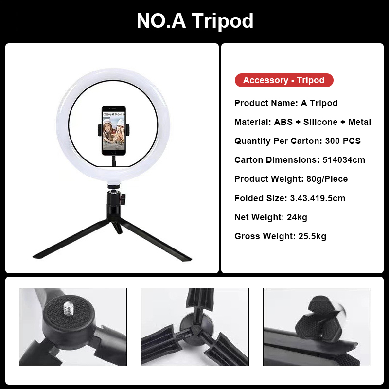 Anneau lumineux 10'' avec trépied