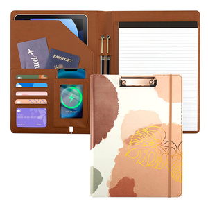 Purple Padfolio with Clipboard <strong>A4</strong> Leather <strong>Conference</strong> <strong>Folder</strong> Business <strong>Folders</strong> for Documents Refillable Lines <strong>Notepad</strong> and Pockets - Product Image 6