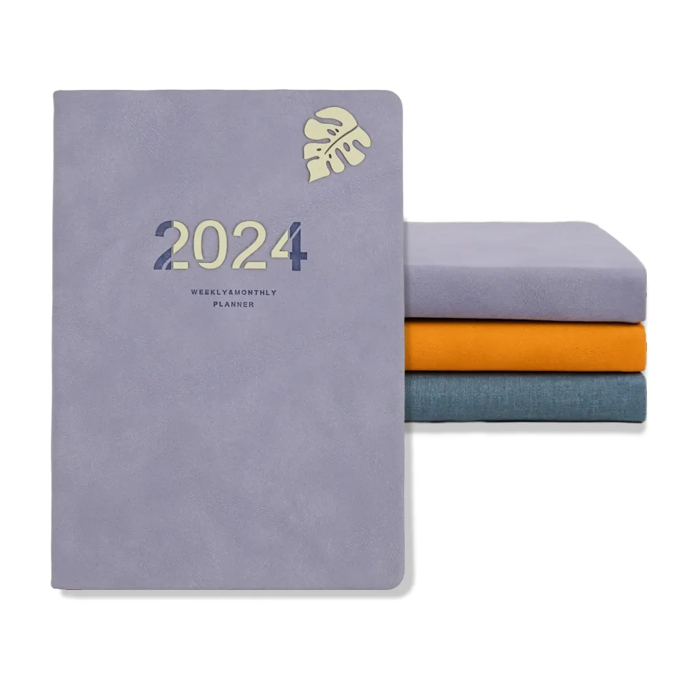 دفتر يوميات ورقي بخط غلاف مقوى A5 من الجلد الصناعي بسعر رخيص مخصص بالجملة