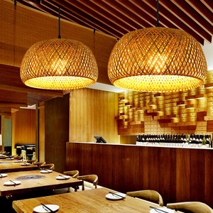 Modern bambu kolye ışık ahşap süspansiyon fener tavan ışık salon için restoran Bar Cafe ev dekor aydınlatma - Product Image 5