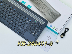 新しいBK-240401-9マルチデバイスキーボードトラックパッドマウスキーボードコンピュータータブレット用ダブルブルートゥースデュアルモールドワイヤレスキーボード - Product Image 4