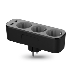 <strong>Multi</strong> <strong>Function</strong> EU Standard Wall Plug <strong>with</strong> 3 AC <strong>Sockets</strong> and 2 <strong>USB</strong> Ports for Appliances Wall Extension Plug