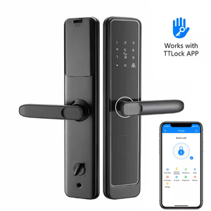 Sicurezza password elettrica fingerprint ttlock maniglia digitale telecomando serratura senza chiave serratura intelligente per porta in ottone in acciaio - Product Image 6