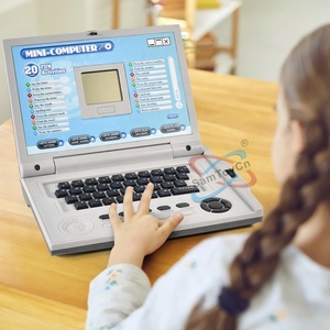 Samtoy 20 funciones de simulación para niños, idioma inglés, juguete educativo temprano para computadora portátil, juguete para niños con pantalla Led