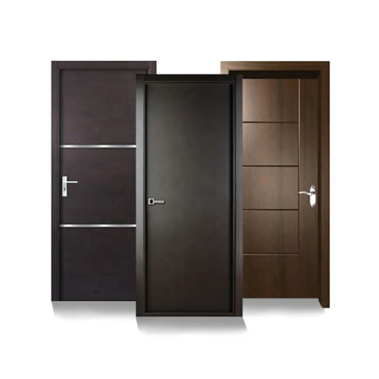 La porta di legno moderna su misura progetta la porta di legno composita interna di prezzi economici di altre porte