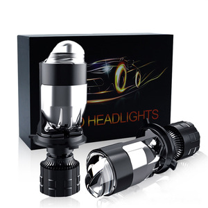 Yüksek kalite 50W A7 H4 projektör Lens LED far 24V beyaz gerilim araç aydınlatma sistemi, yeni durum 6000k renk sıcaklığı - Product Image 1