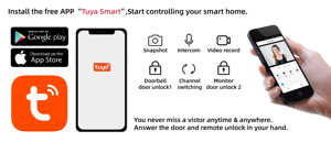Personalizado 1080P HD TCP/IP sistema de intercomunicación tuya puerta teléfono video intercomunicador sistema de seguridad Home Ring System - Product Image 2