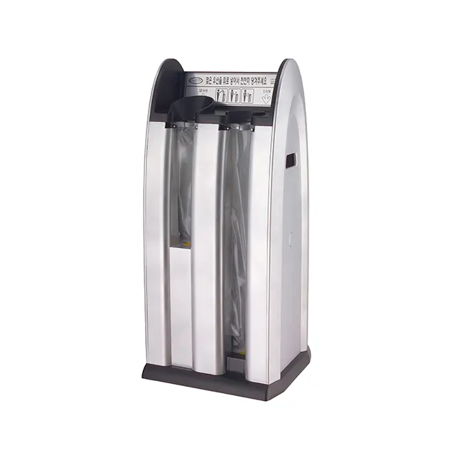 [OPQ-SR/BK] Automatico 2 Slot in acciaio inox Ombrello Bagnato Macchina di Imballaggio Sacchetto di Plastica Dispenser made in Corea