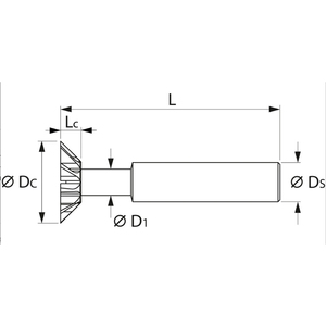 Milling Carving <strong>Cutter</strong> Dovetail Milling <strong>Cutter</strong>, Form C 45 Degrees 16 mm for Milling Machine - Product Image 3