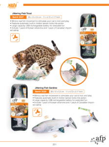 AFP-Juguete interactivo para gatos, pez con hierba gatera, movimiento eléctrico, trucha realista, pez sardina, juguete suave para gatos - Product Image 2