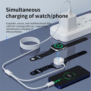 Apple Watch用USB C 2 in 1ワイヤレス充電器、iPhoneおよびiWatchシリーズ用磁気急速充電ケーブル7 SE 6 5 4 3 2 1 - Product Image 4