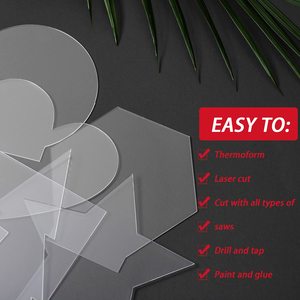 Trong suốt trống nhựa tấm Acrylic rõ ràng Cast plexi Glass Board với màng bảo vệ cho các dấu hiệu, DIY hiển thị các dự án, thủ công - Product Image 4