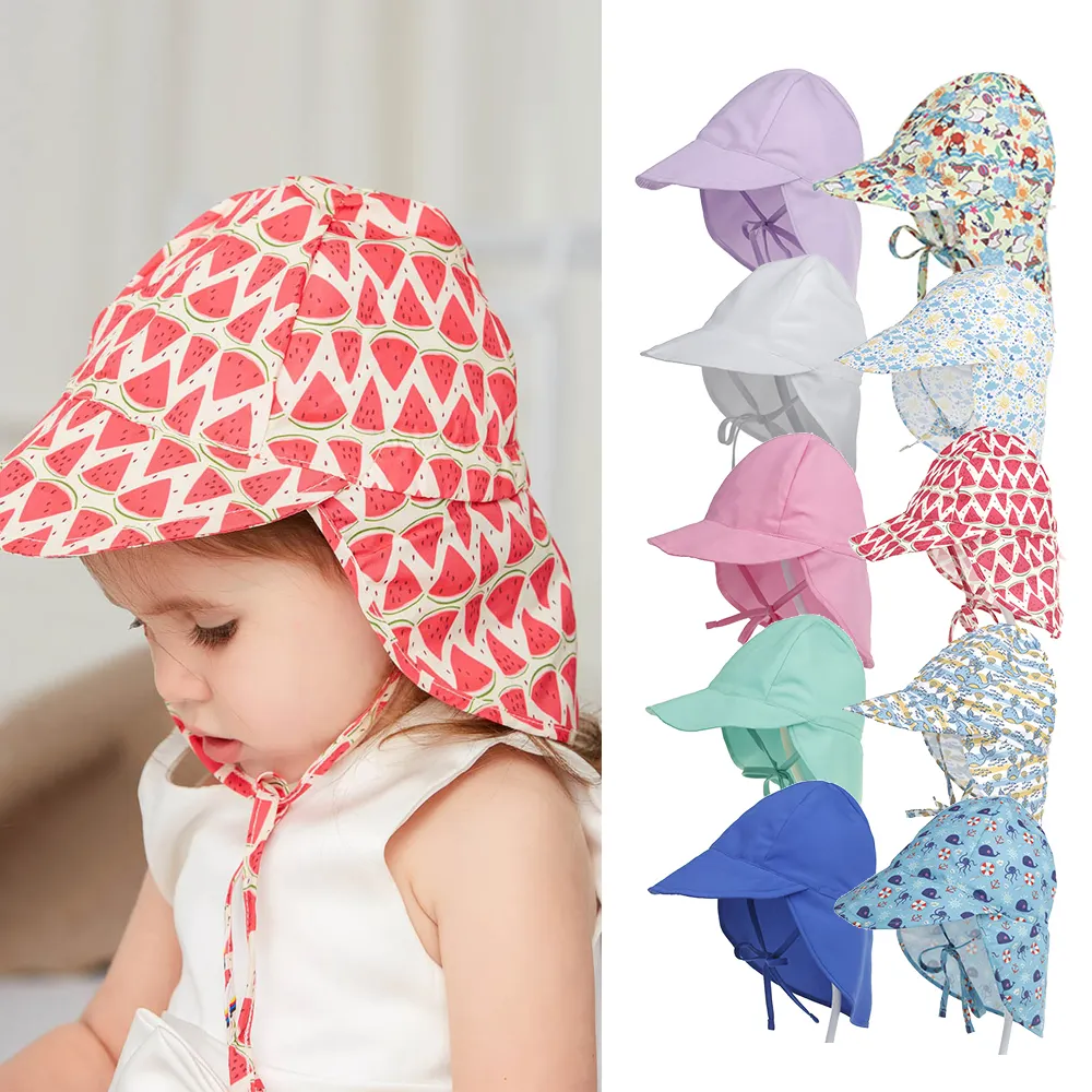 0-5 years old soft baby girl boy sun uv sunscreen hat spring summer beach outdoor breathable mesh kids hats outing Bucket caps