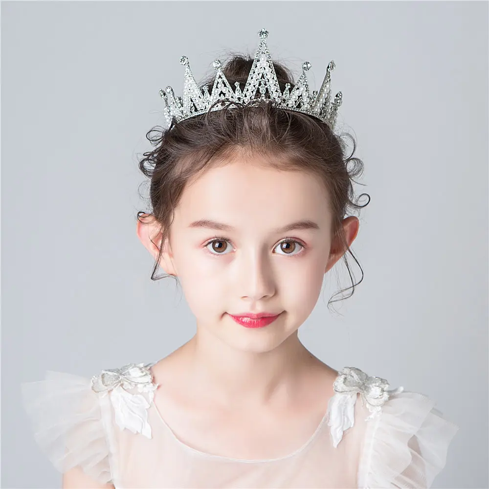 Corona de Reina para niñas, joyería ostentosa a la moda, bonita, de cumpleaños, superventas