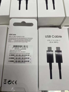 三星银河S25 S24 S23 Ultra快速充电USB电缆5A EP-DX510 6英尺QC 3.0 USB c线快速充电器C型数据线