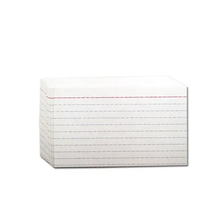 Papelería de oficina 5x8 pulgadas en blanco brillante colores surtidos tarjetas de índice de papel almohadillas de cuaderno impresas