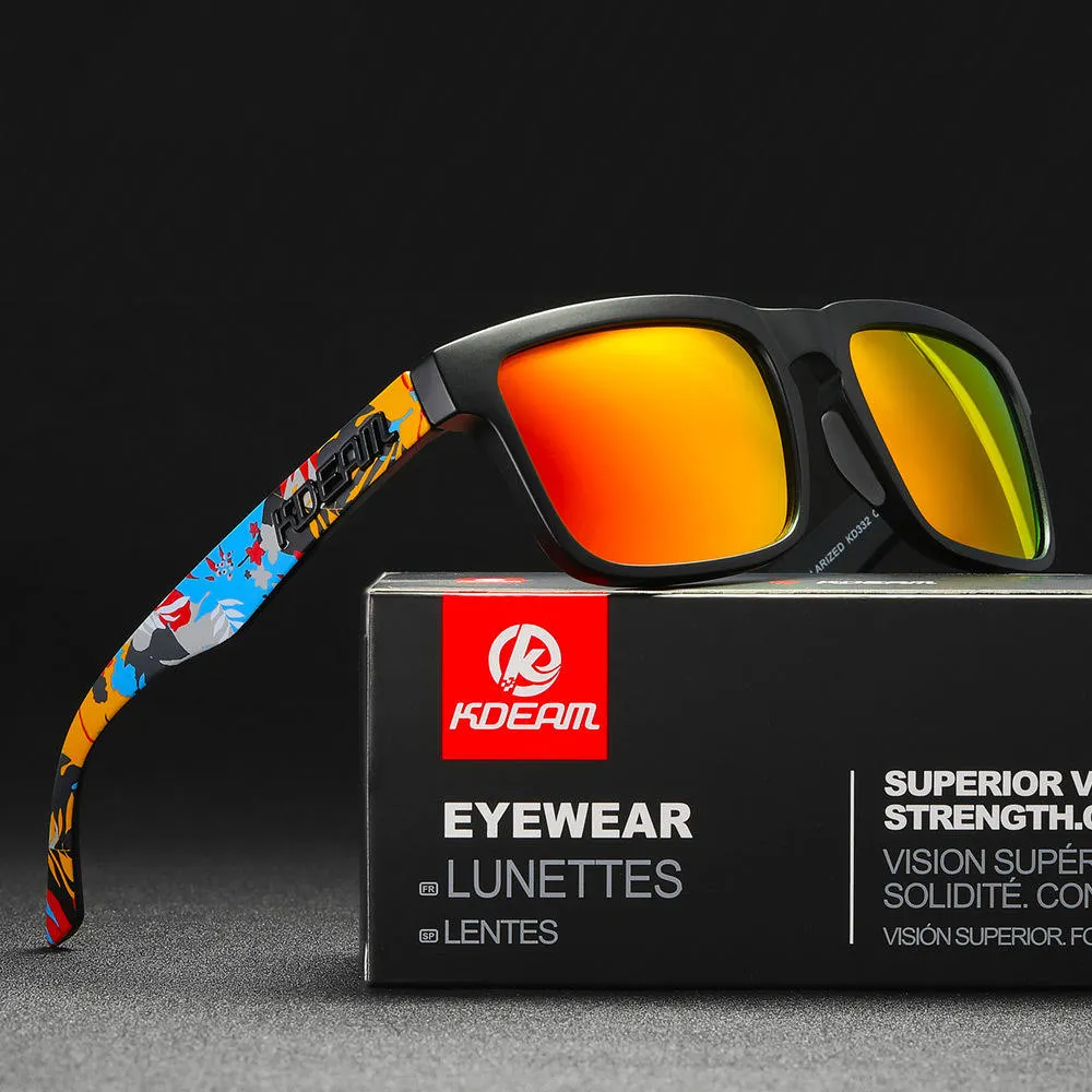 Gafas de sol polarizadas clásicas con logotipo 3D de gama alta para deportes al aire libre, gafas de sol ultraligeras para conducir