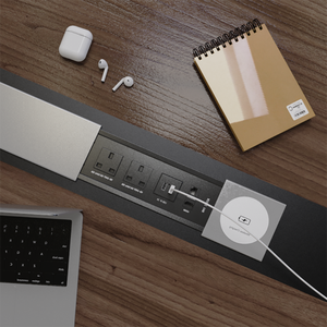 Enchufes de escritorio ocultos multifunción, toma de corriente de mesa con cargador inalámbrico de 15w - Product Image 1