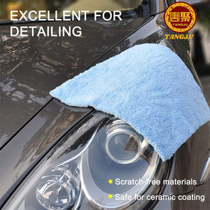 Çok renkli süper kalın peluş 300 500 550gsm 600gsm 60x40 parlatıcı araba dikiş temizlik detaylandırma bezi kenarsız mikrofiber havlu