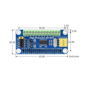Waveshare High-Precision AD HAT For <strong>Raspberry</strong> <strong>Pi</strong> and Jetson Nano, ADS1263 10-Ch 32-Bit <strong>ADC</strong> - Product Image 6