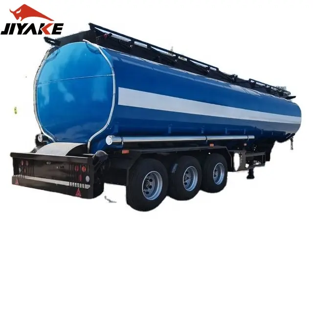 JIYAKE नई डिजाइन 3-धुरों एलपीजी गैस परिवहन के लिए ईंधन टैंक ट्रक अर्द्ध ट्रेलर
