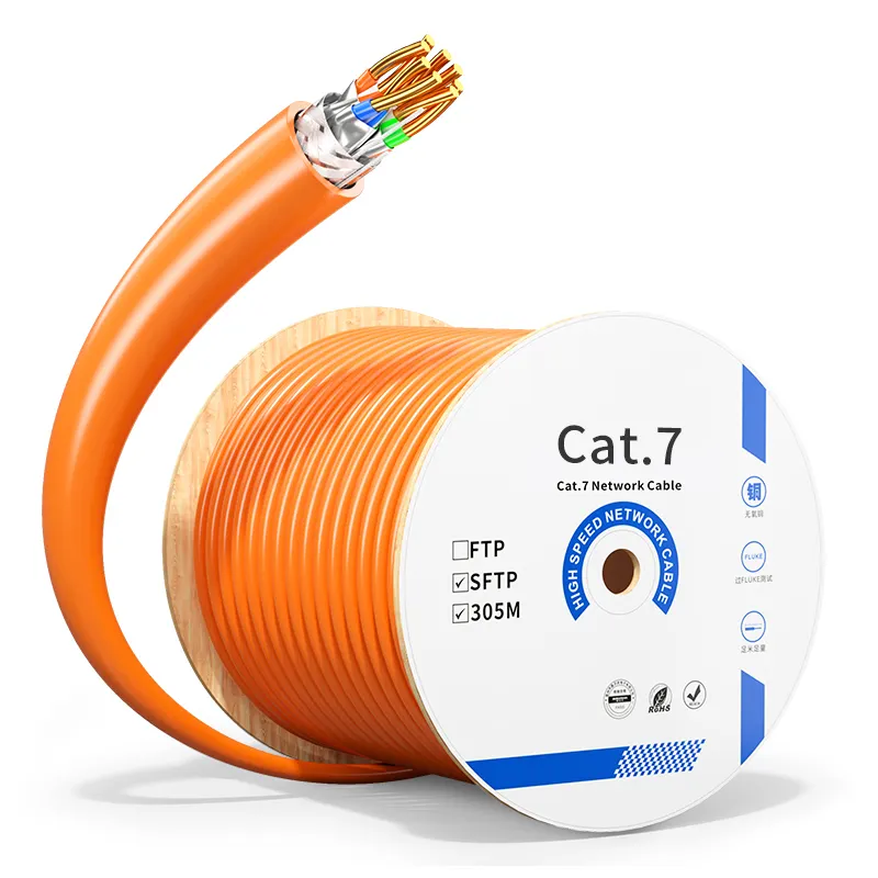 Cable de Ethernet Cable Utp Ftp Sftp Cat6 Cat6a Cat7 Lszh de Pvc doble chaqueta Shiled Lan Cable de red