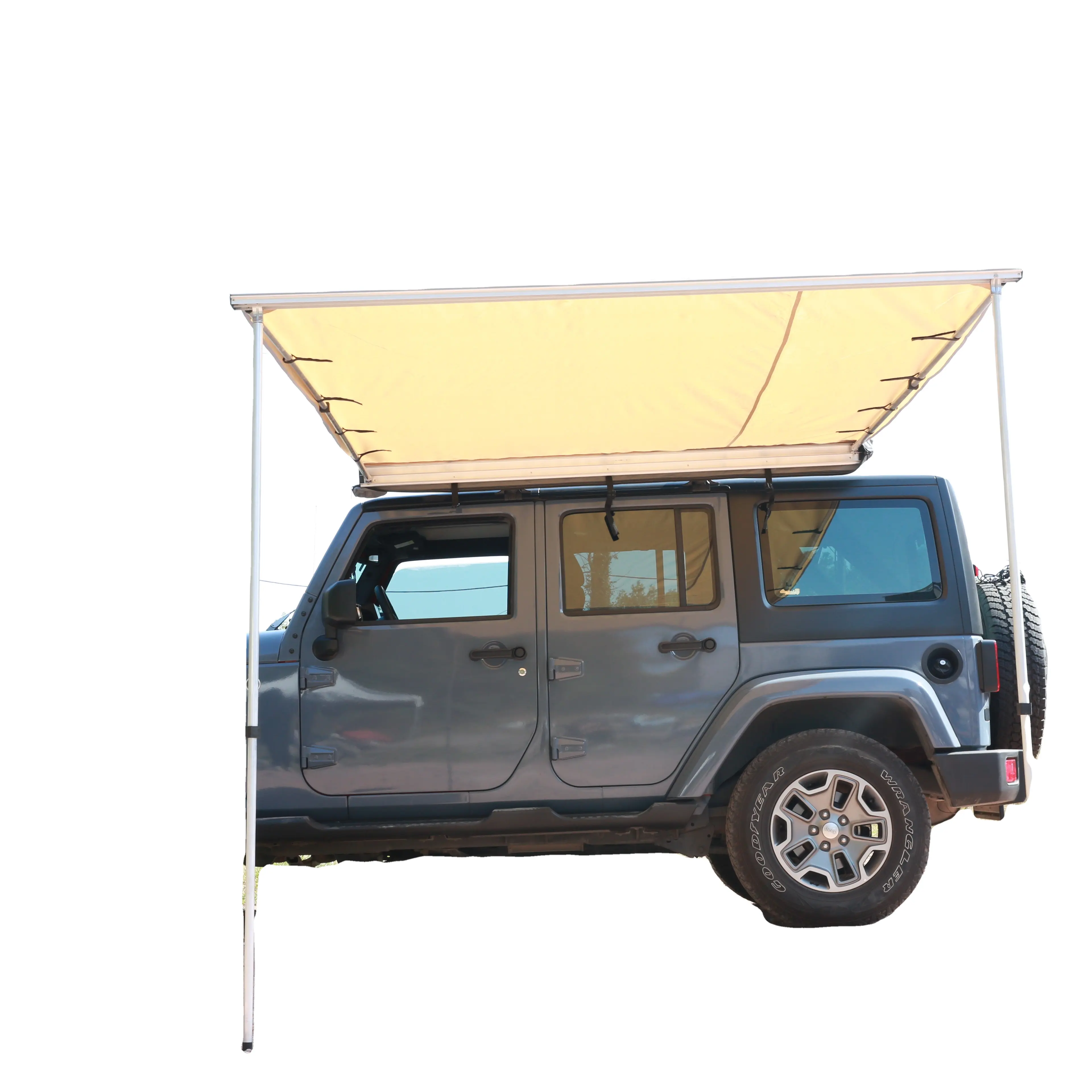 Vendita calda per esterni in alluminio Shell auto tendone laterale SUV tenda Offroad retrattile tenda auto con parete laterale