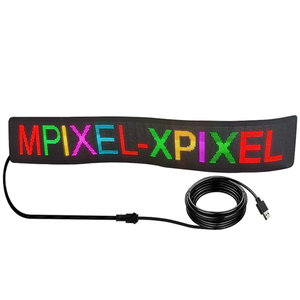 Schermo di visualizzazione a LED flessibile di grandi dimensioni RGB Color Running Words pubblicità APP Control strisce LED flessibili pannello di messaggi a LED - Product Image 1