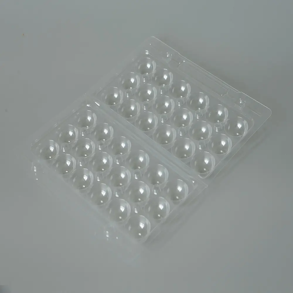 Bandeja descartável transparente do ovo do plástico da codorna com 18 furos